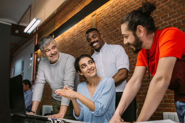 Business group at a workshop in the office