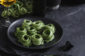Homemade tasty tagliatelle