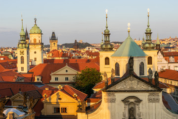 Fototapeta na wymiar Sunset view on Prague 