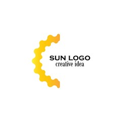 sun logo and icon vector illustration design template