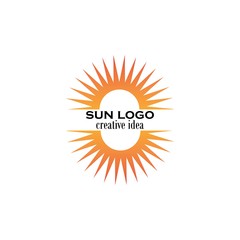 sun logo and icon vector illustration design template