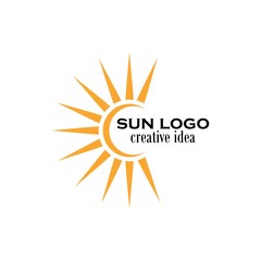 sun logo and icon vector illustration design template