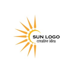 Fototapeta premium sun logo and icon vector illustration design template