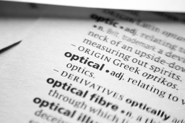 Word or phrase Optical in a dictionary.