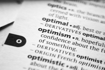 Word or phrase Optimism in a dictionary.