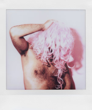 pink wig