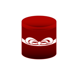 Obraz premium Vector gift box made of red velvet
