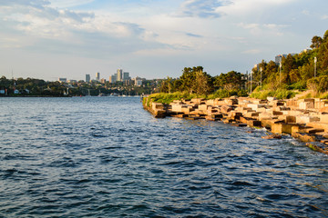 Sunset sydney harbour