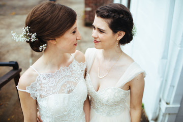 beautiful, happy lesbian wedding