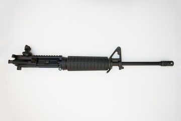 AR15 upper receiver isolated on white background. 