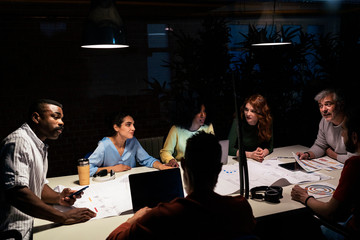 Business group at a workshop in the office
