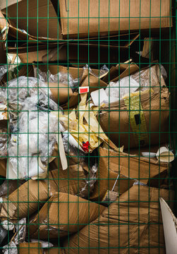 Carton cardboard trash