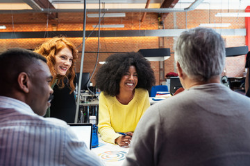 Business group at a workshop in the office