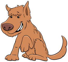 cartoon shaggy dog or puppy comic character