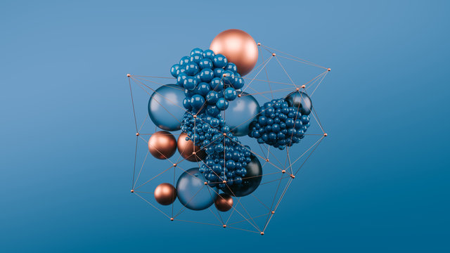 Abstract render with spheres