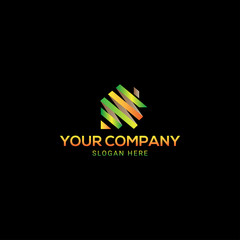 Abstract stylish colorful logo design