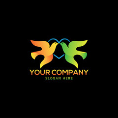 birds logo design template vector