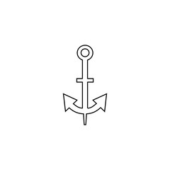 Anchor icon. Ship equipment symbol. Logo design element