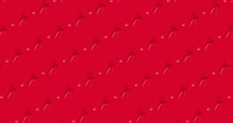Animation seamless pattern Lady red shoes background - Powered by Adobe