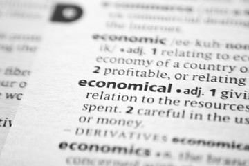 Word or phrase Economical in a dictionary.