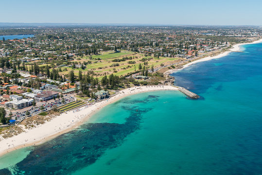 Aerial views on Cottesloe Beach Western Australia