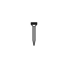 Nail icon. Repair tool symbol. Logo design element