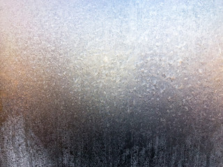 frost patterns on the window - frozen water vapor on the glass
