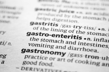 Word or phrase Gastro-enteritis in a dictionary.