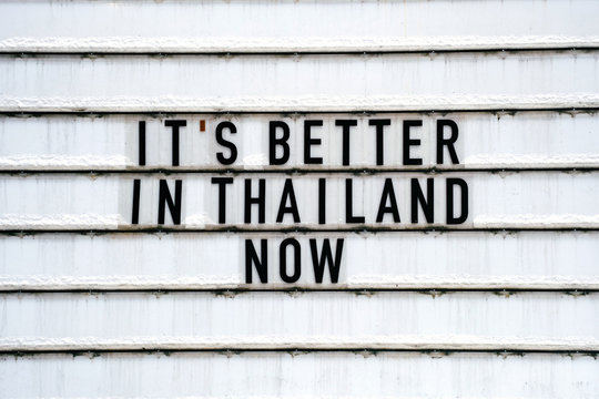It's Better In Thailand sign winter