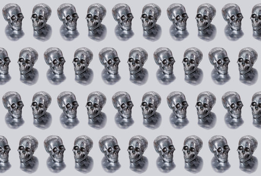 Skull Pattern on Silver