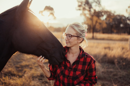 Girl and Horse