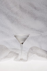 HIgh End White Cocktail glasses with White background 