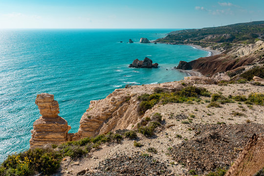 Panorama of the Cyprus' seashore