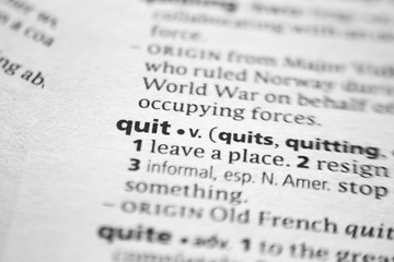 Word or phrase Quit in a dictionary. - 309462737