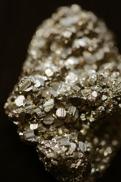 Close Up Of A Piece Of Pyrite