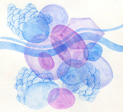 Watercolor abstract art
