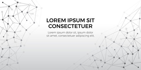Abstract design network. Cover template. Technology banner