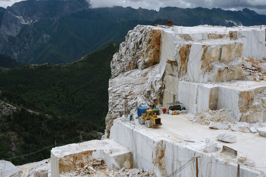 View on marble quarry