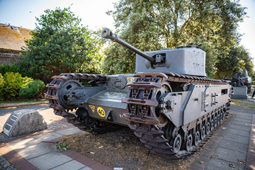 The Churchill tank in Portsmouth in England UK