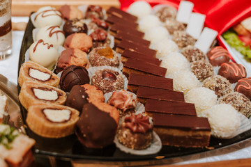 Tasty cookies and cakes for holidays