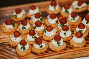 Beautiful snack decoration for wedding ceremony