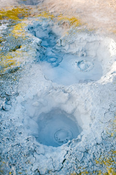 The boiling geothermal geyser