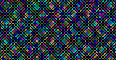 Abstract illustration with small color squares. Pixels background.
