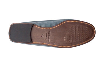 italian leather shoes, boots , moccasin, sport shoes,sole,  on a perfect white background, stock photography