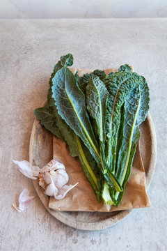 Bunch of leafy greens kale