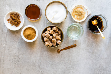 Different types of sugar