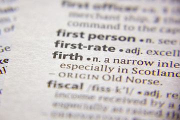 Word or phrase Firth in a dictionary.