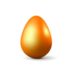 Brown chicken egg on a white background in vector EPS10