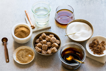 Different types of sugar