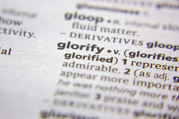 Word or phrase Glorify in a dictionary.